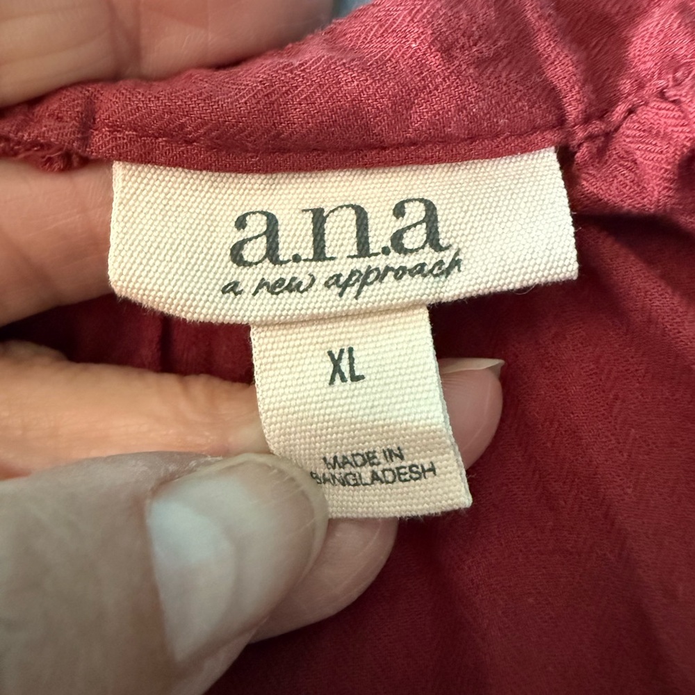 Women's Red Ruffled Top - Picture 3 of 3